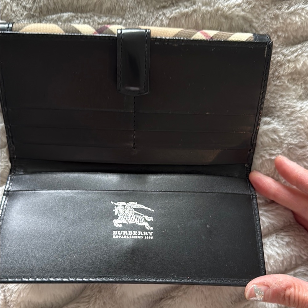 Burberry plaid check canvas & leather continental wallet - Picture 6 of 14